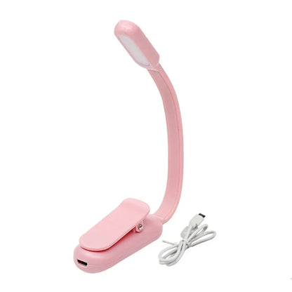 Lampe de lecture flexible à format discret rose rechargeable
