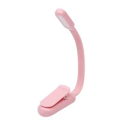 Lampe de lecture flexible à format discret rose rechargeable rose a pile