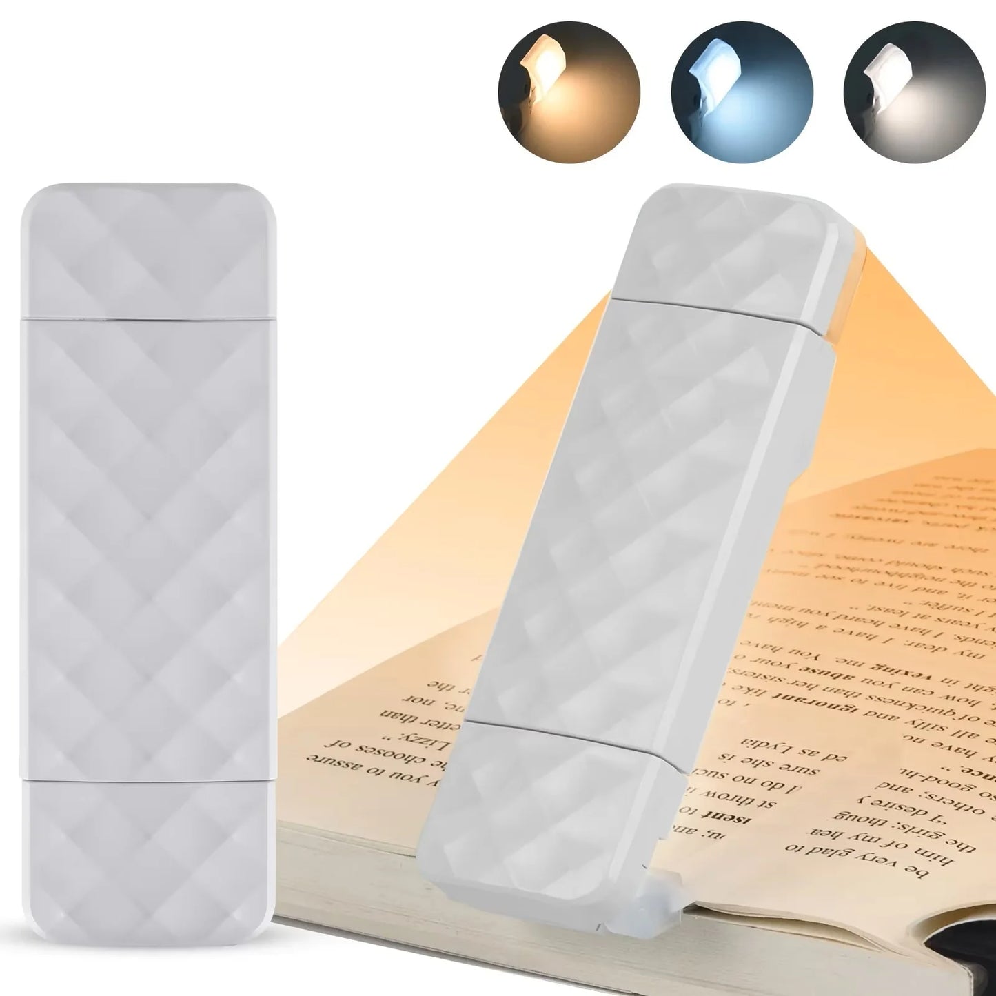 Lampe de lecture rechargeable tout usage blanc