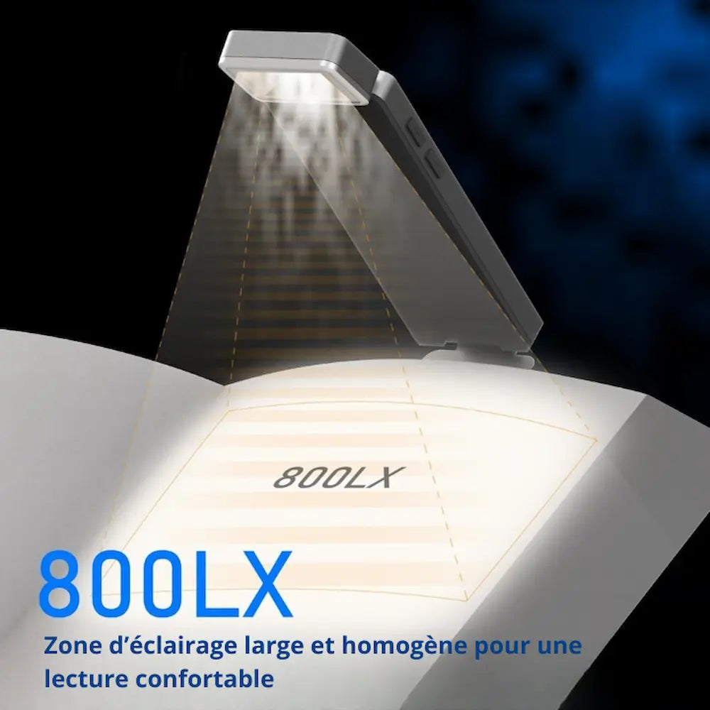 lampe de lecture rechargeable flexible livre